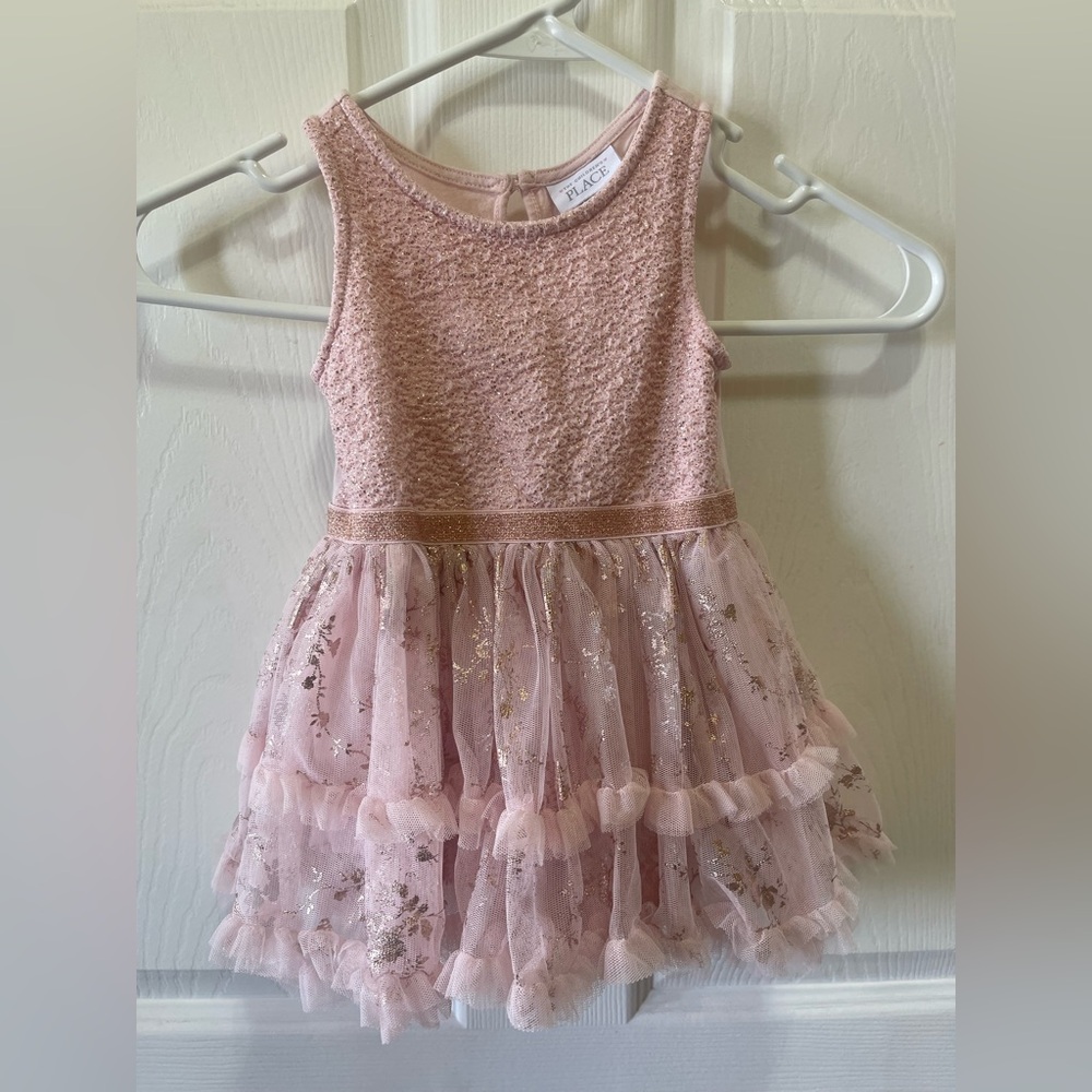 Children’s Place Foil Spring Pink Dress